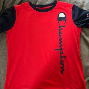 Boys red/blue champion shirt